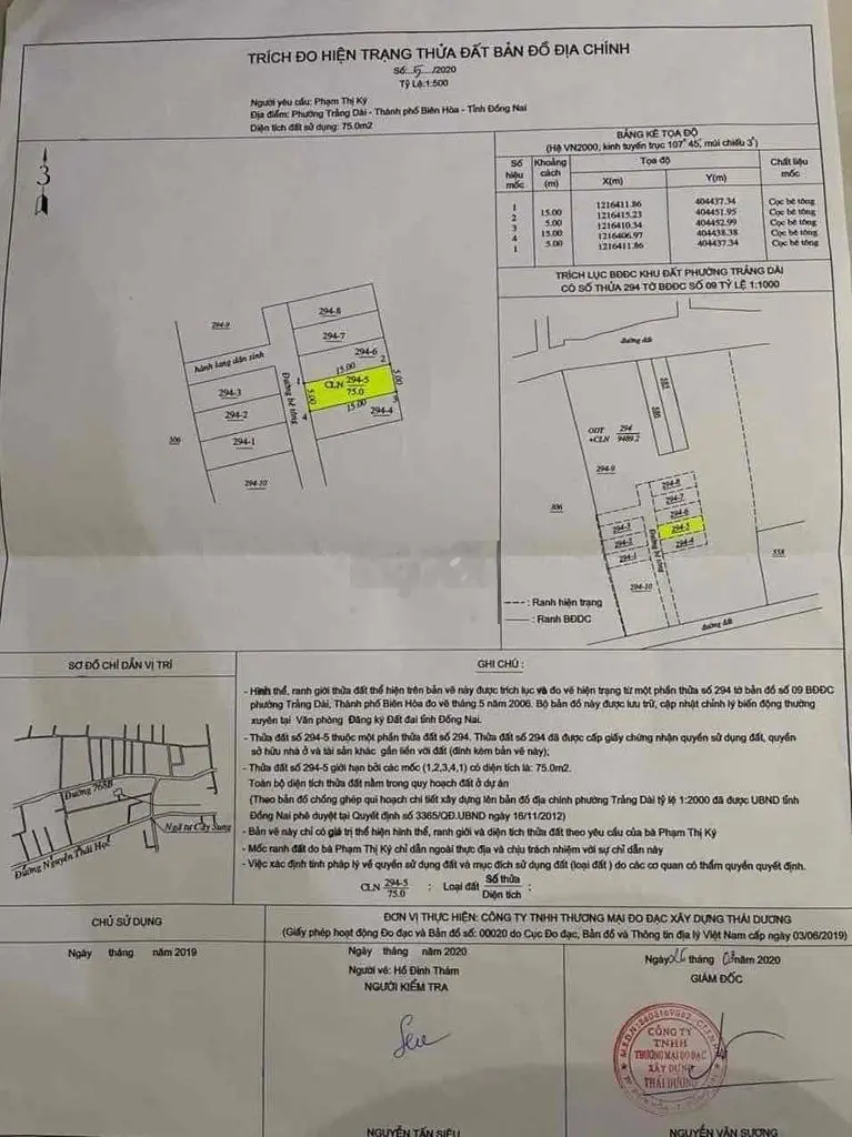 Bán lô đất 5.15 giá 450 triệu gần Cây Sung phường Trảng Dài