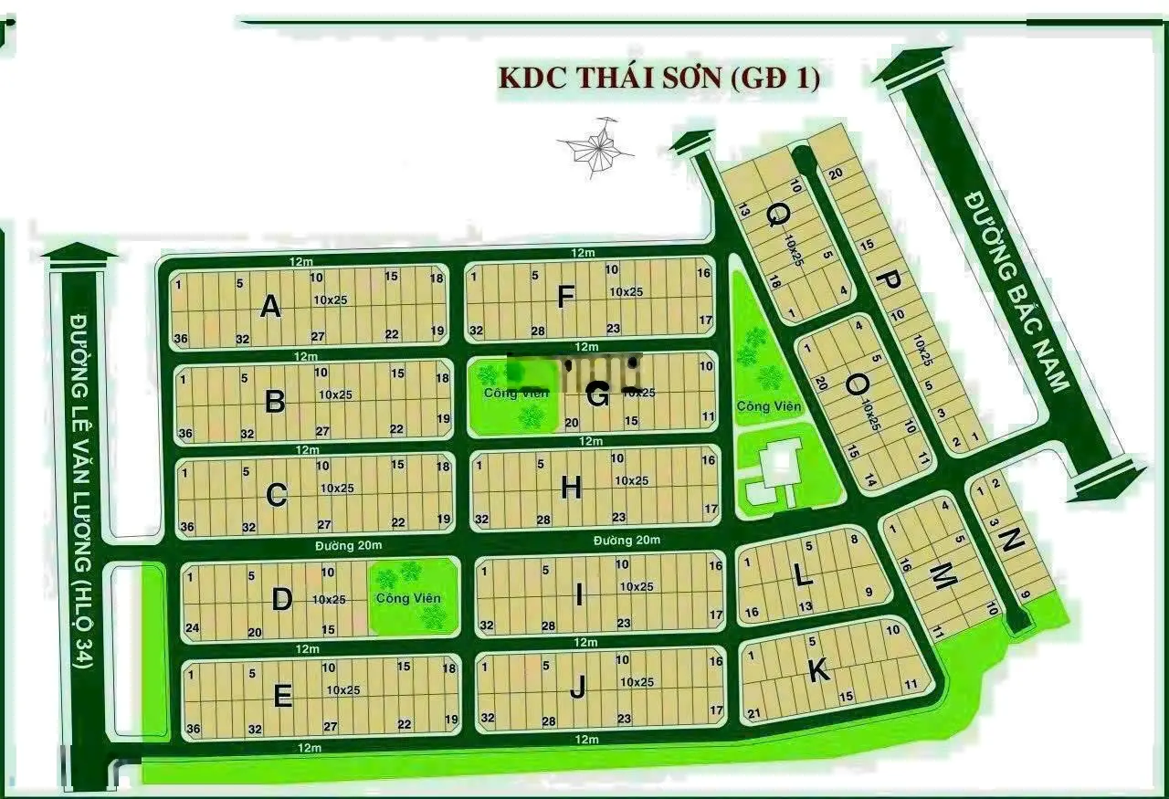 Sổ Hồng sẵn sang tên ngay - đất nền KDC Thái Sơn - liền kề Phú Mỹ Hưng giá chỉ 65tr/m2