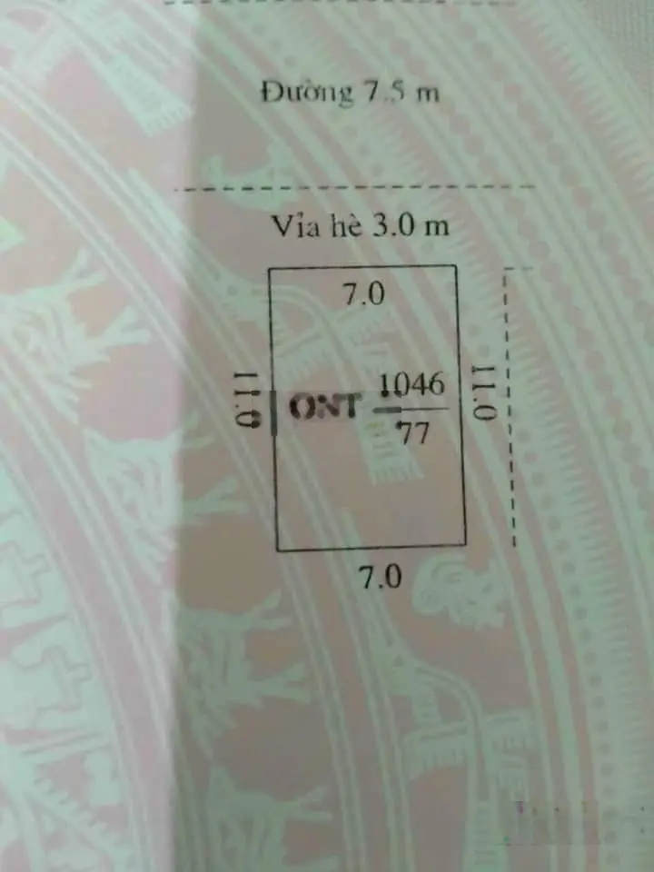 Bán lô đất tại Tứ Minh, Hải Dương. Diện tích 77m2, giá 2,18 tỷ