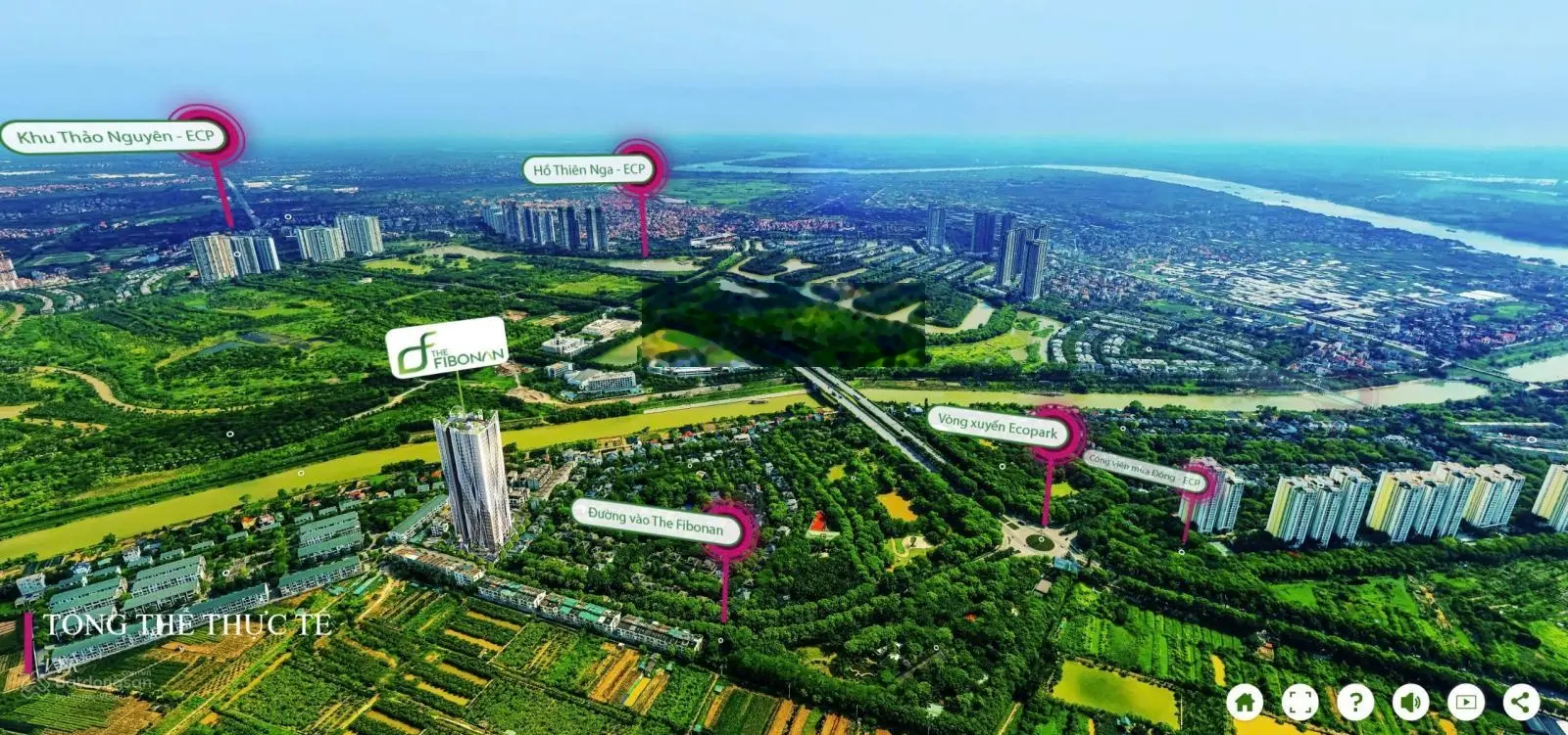 Bán căn 2PN 74m2 3,6 tỷ tầng đẹp view thoáng tại dự án The Fibonan Ecopark, chiết khấu 6% GTCH