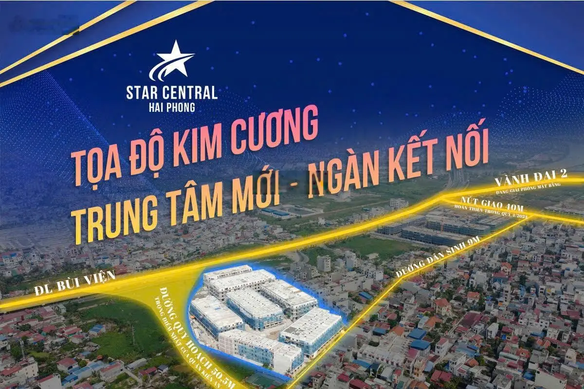 Bán nhà biệt thự tại star central, giá 70 triệu/m², diện tích 60m2, đường bùi viện