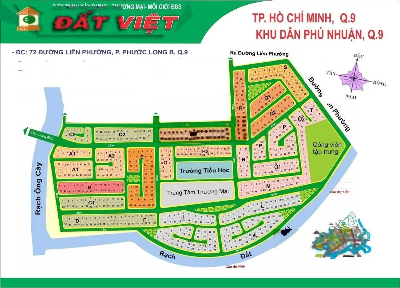 Bán lô đất 360m2 (15x25m) vị trí đẹp KDC Phú Nhuận, Phước Long B - TP Thủ Đức, đường 20m