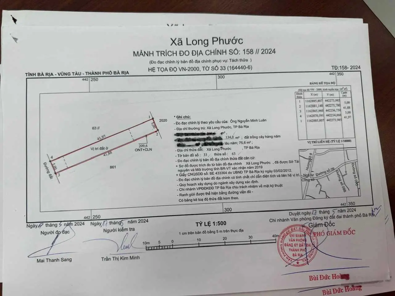 Chính chủ cần bán gấp lô đất MT đường nhựa giá rẻ ngay xã Long Phước, Tp. Bà Rịa, Bà Rịa Vũng Tàu