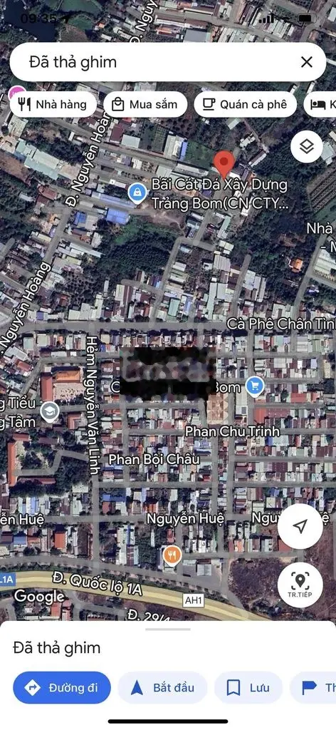 Bán lô đất đối diện Chợ Mới TT Trảng Bom Đồng Nai
