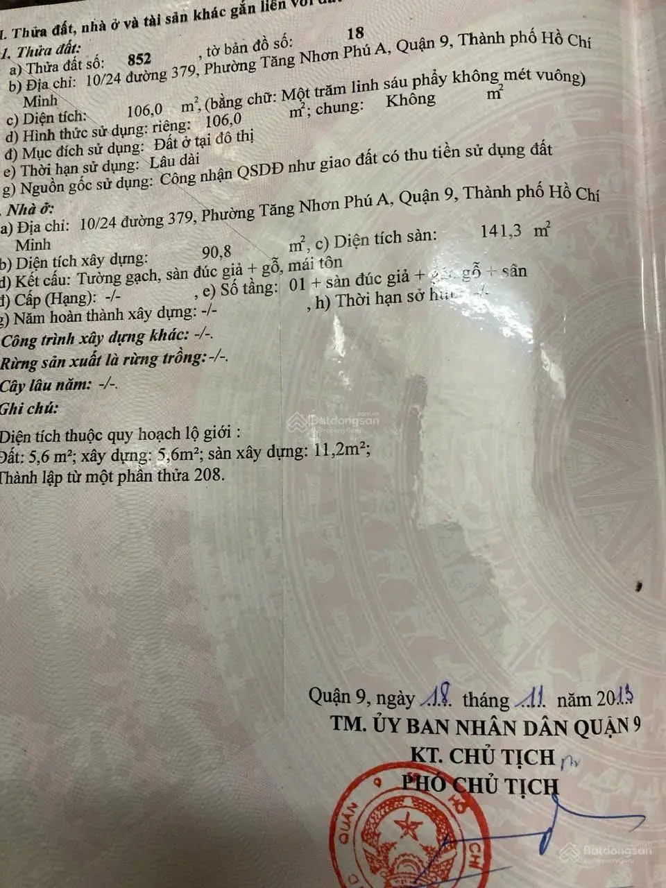 Bán nhà riêng tại Đường 379, Tăng Nhơn Phú A, Quận 9, HCM, 8,5 tỷ, 106m2, giá ưu đãi 2 mặt tiền