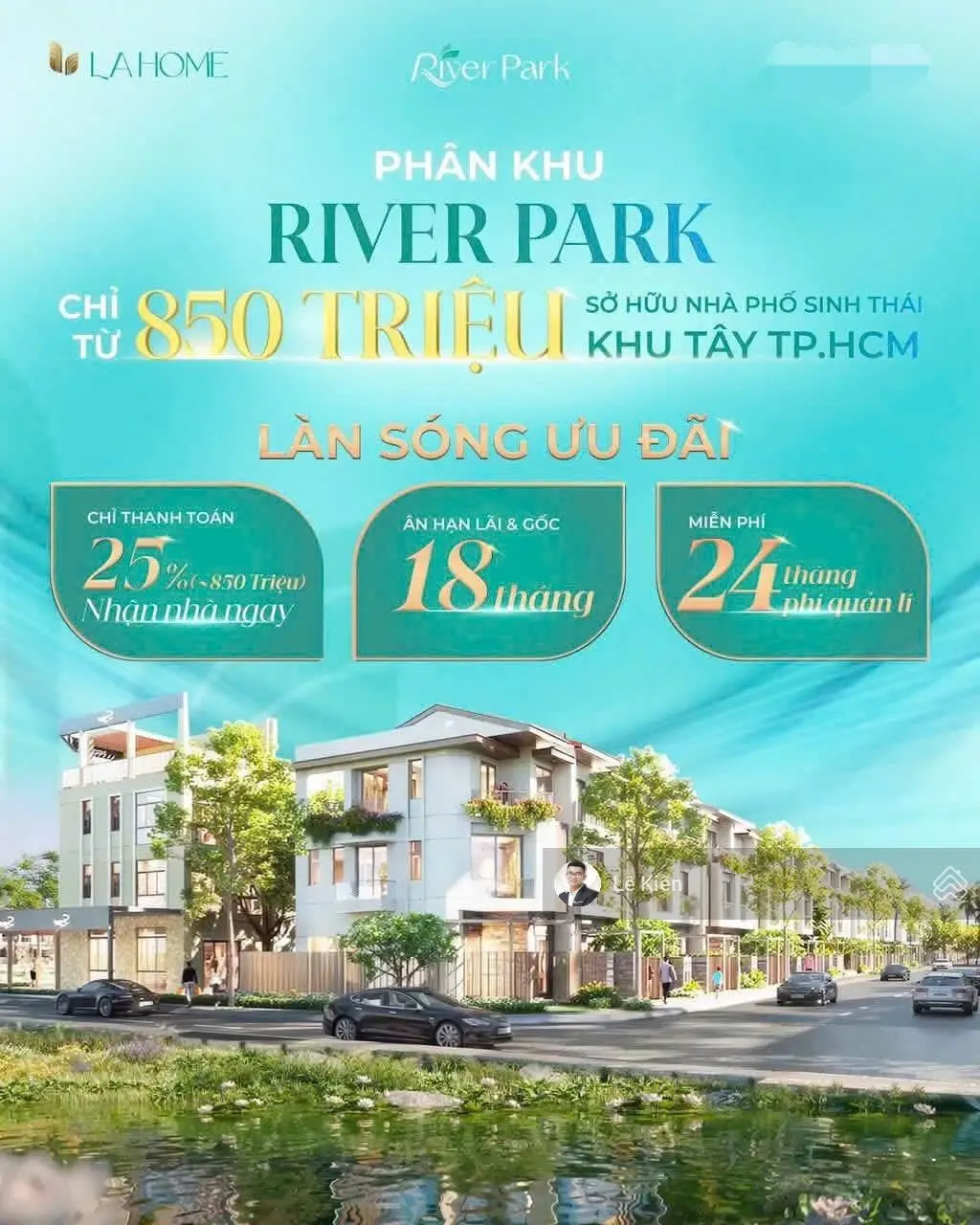Chính thức nhận booking nhà phố river park - vị trí đẹp nhất - kđt sinh thái la home - long an