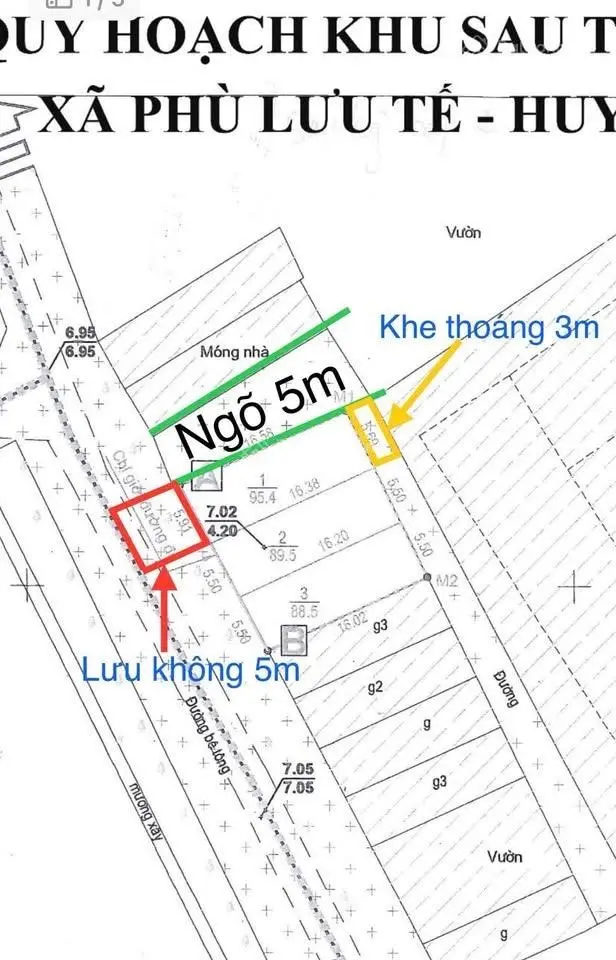 Bán lô góc 3 mặt tiền, mặt đường KD sau trường cấp 2 Thôn 5 xã Phù Lưu Tế, huyện Mỹ Đức, TP Hà Nội