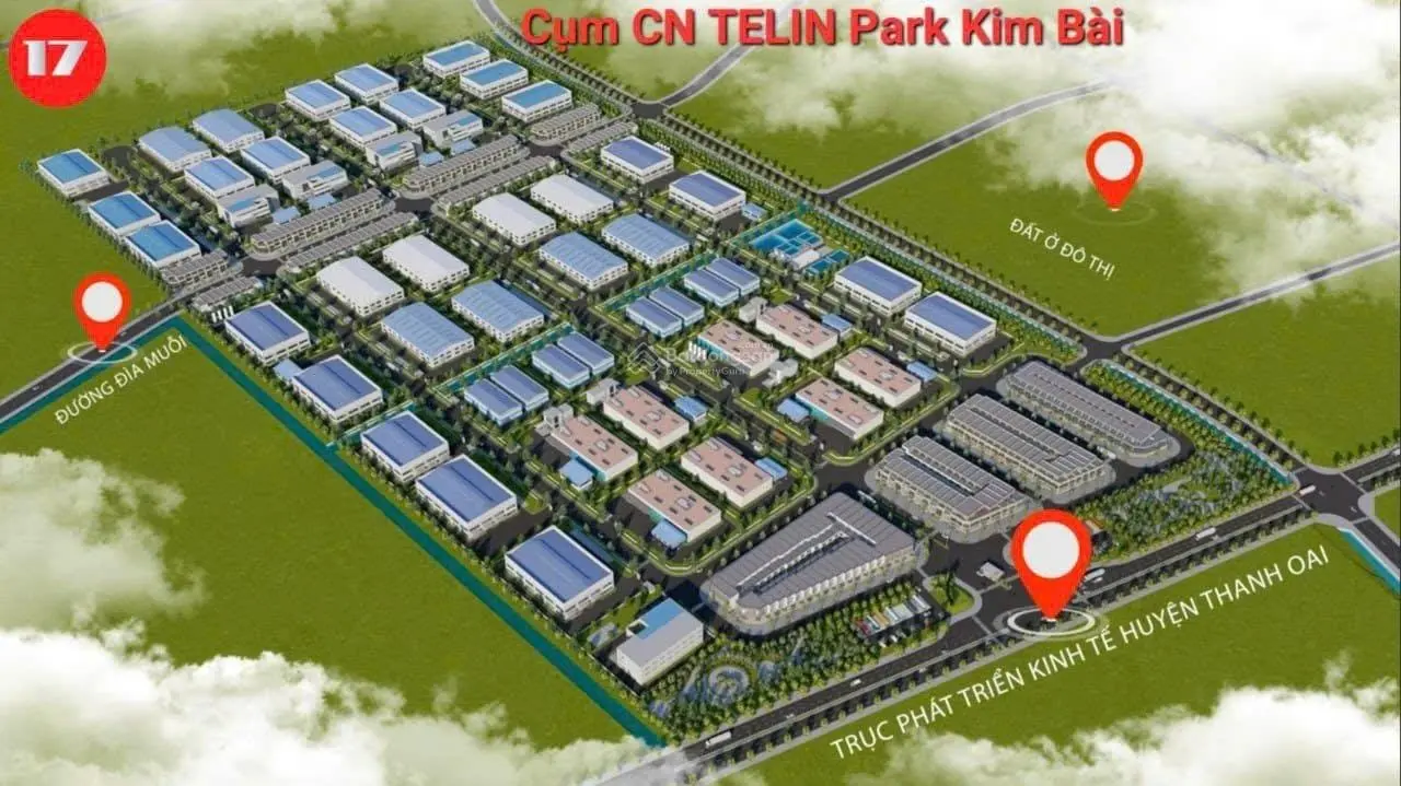 Cụm công nghiệp Telin Kim Bài - hàng ngoại giao - vị trí siêu vip - giá đầu tư