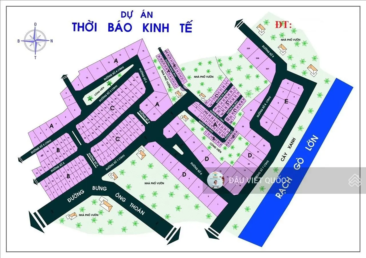 Bán nhanh lô đất dự án Thời Báo Kinh Tế, P. Phú Hữu, TP Thủ Đức, sổ đỏ riêng, vị trí đẹp, cần bán