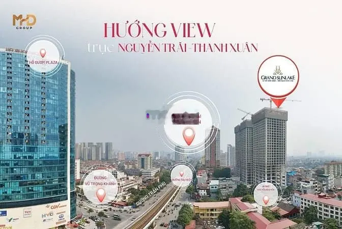 Độc quyền! Quỹ căn 3N nhỉnh 3tỷ 92m2 Grand Sunlake,ĐN view hồ Văn Quán