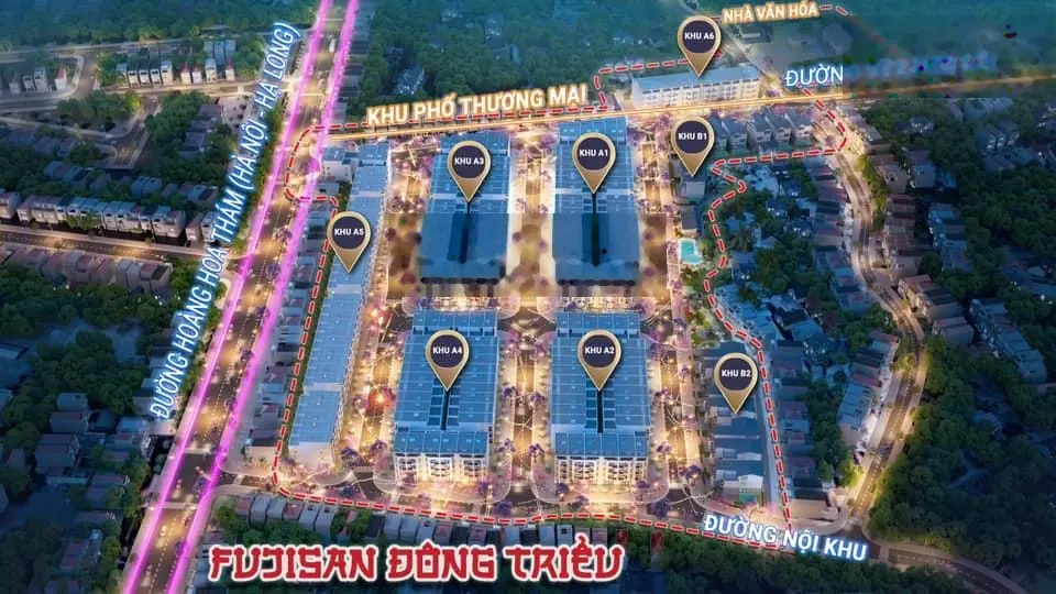 Bán nhanh Villa Biệt thự lô góc 276,5m2 diện tích xây dựng 438,5m2 dự án Fujisan Đông Triều