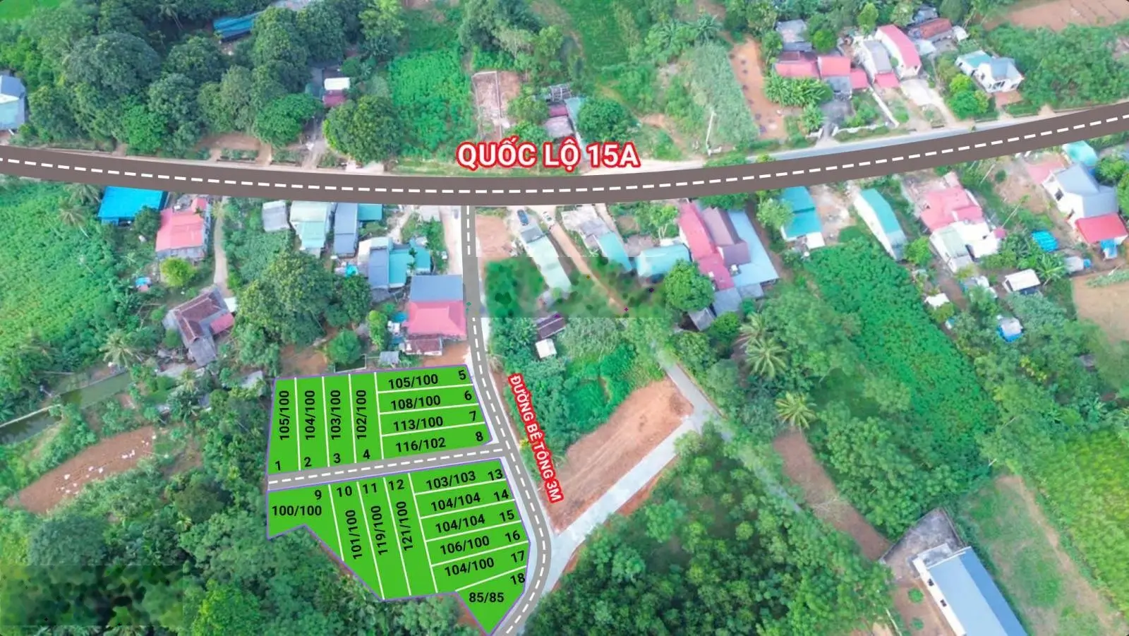 Cần bán 18 lô đất ở tại đô thị tại Ngọc Lặc Thanh Hoá gần QL 15A, DT 100m2, 121m2 chỉ 190tr