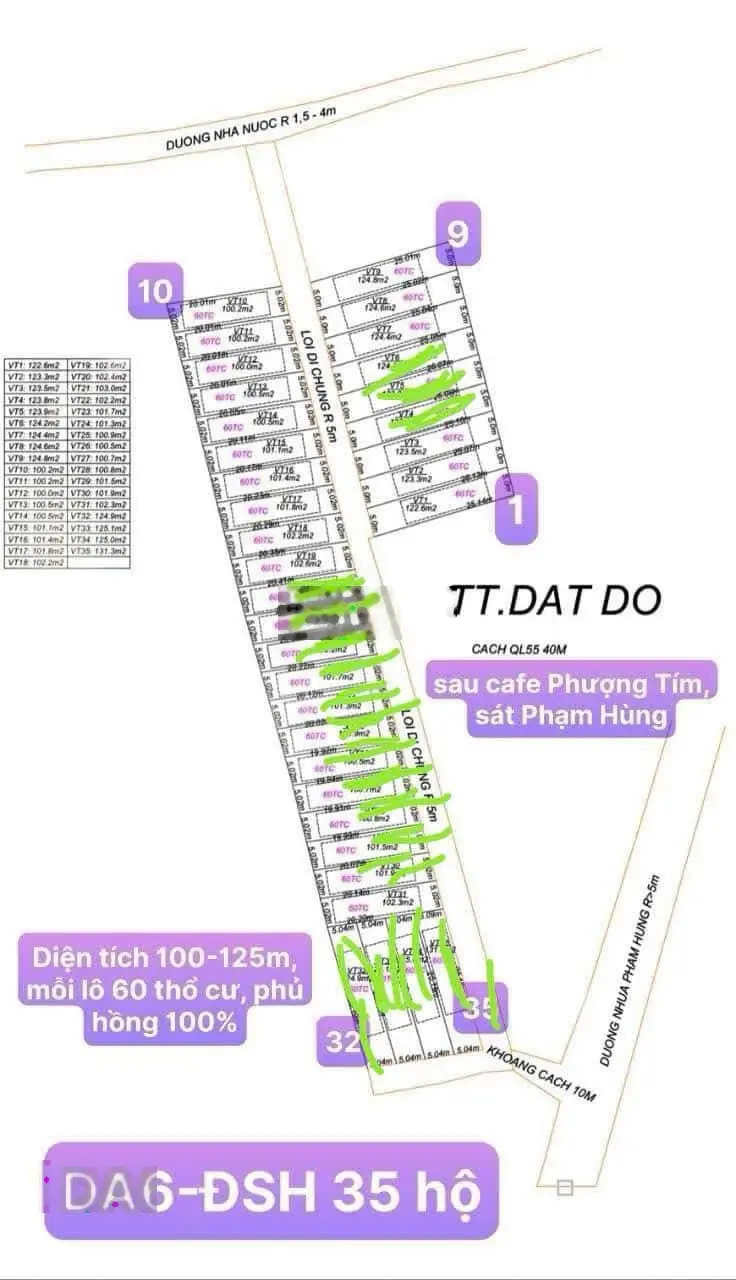 Mở bán 20 nền đất ngay Xã An Ngãi 125m2 60m2 thổ cư, giá 300tr - 450tr/lô Lh 0903 066 ***