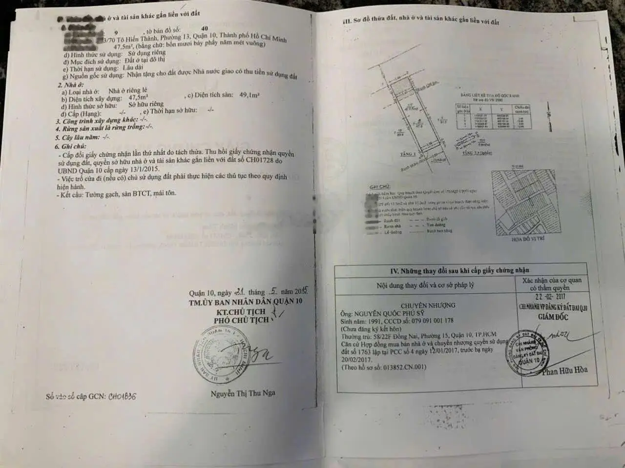 Bán nhà 273/70 Tô Hiến Thành, P 13, Q10