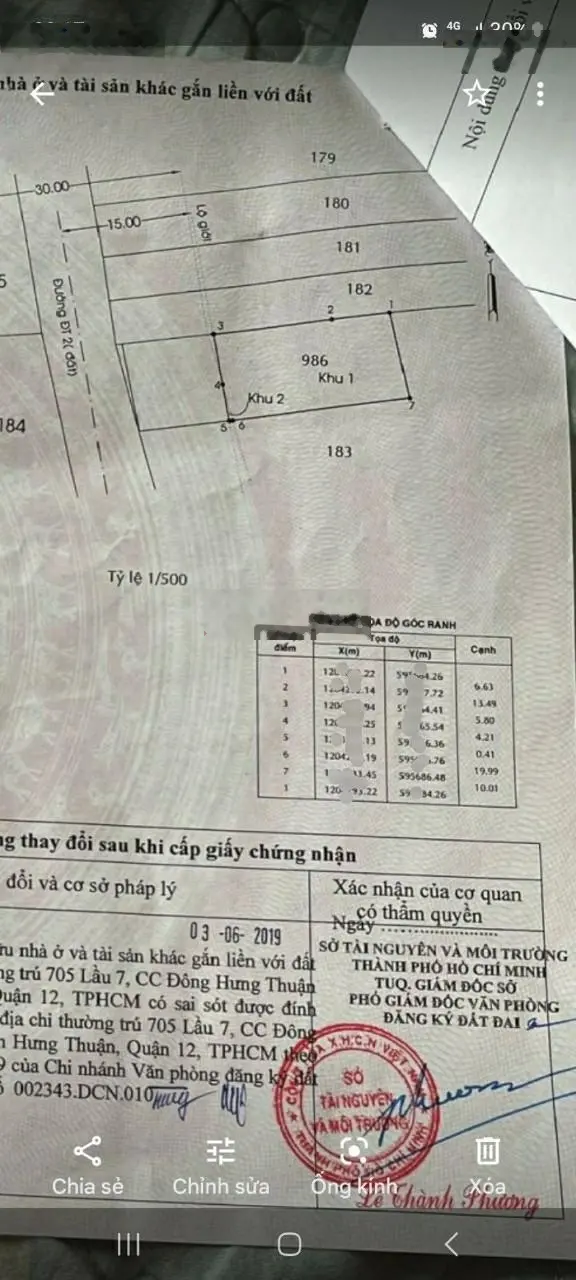Bán gấp đất mặt tiền Đông Thạnh 2 - 4 Hóc Môn diện tích 202,6m2 giá 10 tỷ