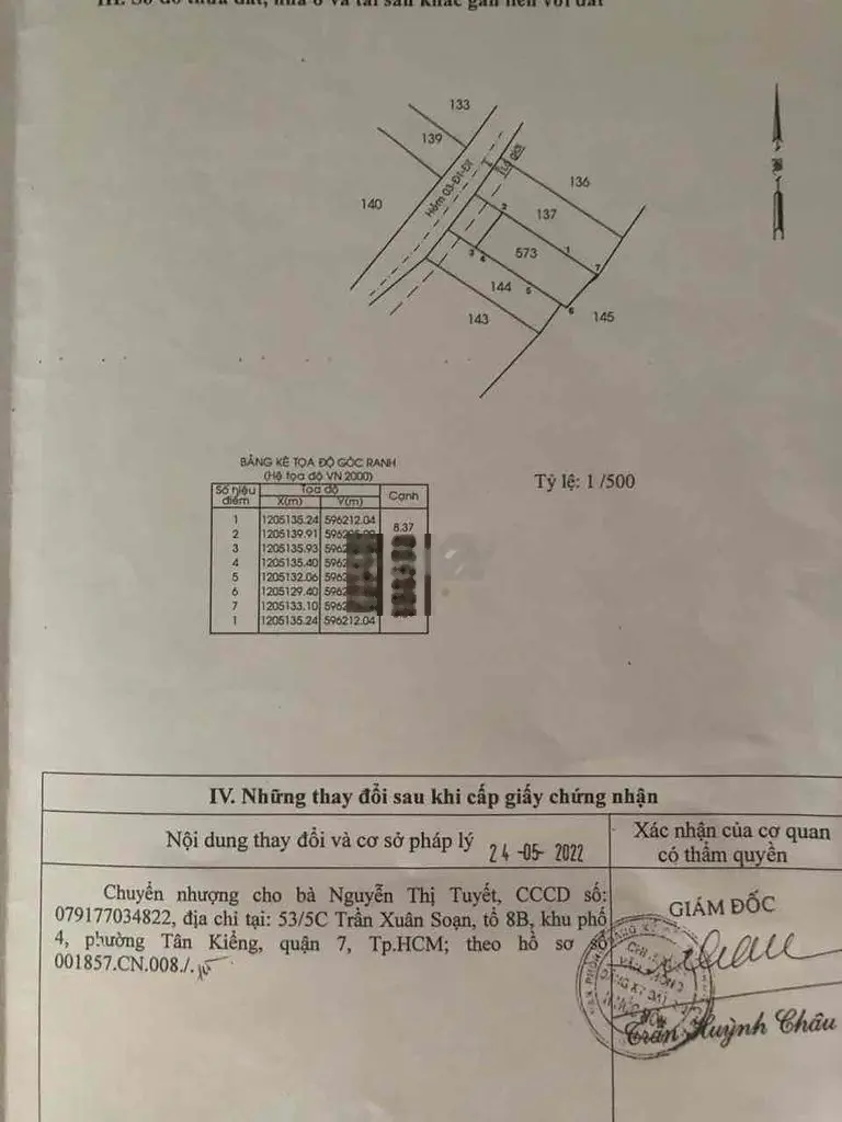 Đất thổ cư sổ riêng 5x16 ấp 6 Đường 3,5m thông