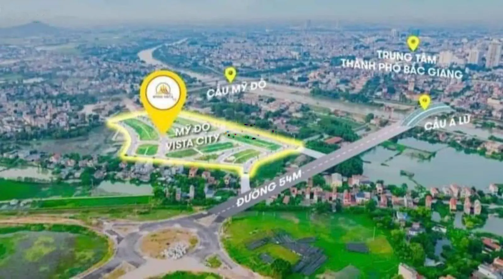 HÀNG ĐỘC TẠI Mỹ Độ Vista City Bắc Giang, bán đất nền 80m2, giá 30 triệu/m2