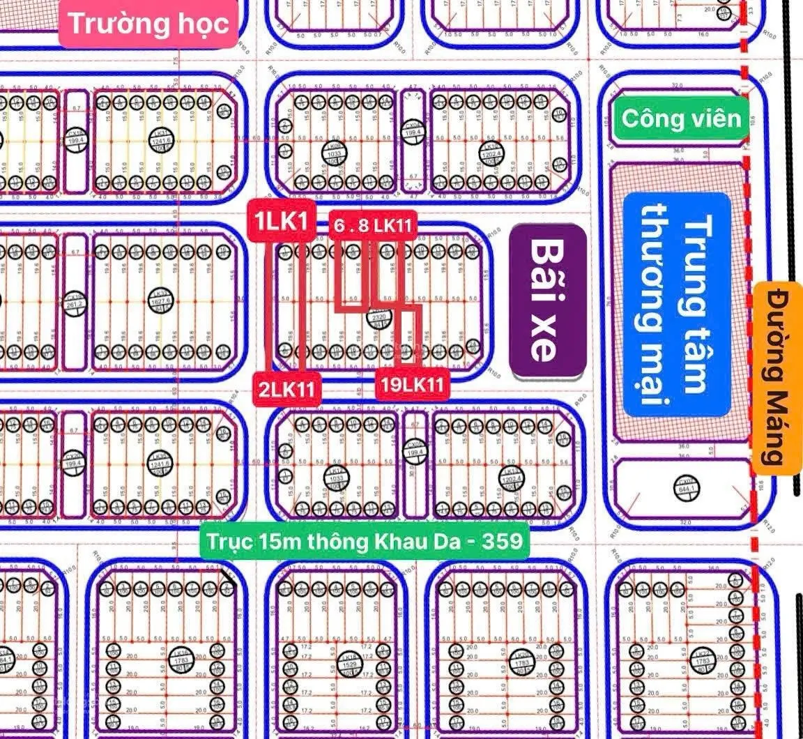 Bántại khu Đấu Giá cửa trại gia 4,400tỷ dt 100m ngang 5, trục 13,15 m21m Đưc: 0383 196 ***zalo)