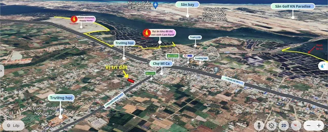 Duy nhất 1 lô 2 mặt tiền, cách chợ Mĩ Ca 200m, đường ô tô, có thổ, giá rẻ nhất khu vực