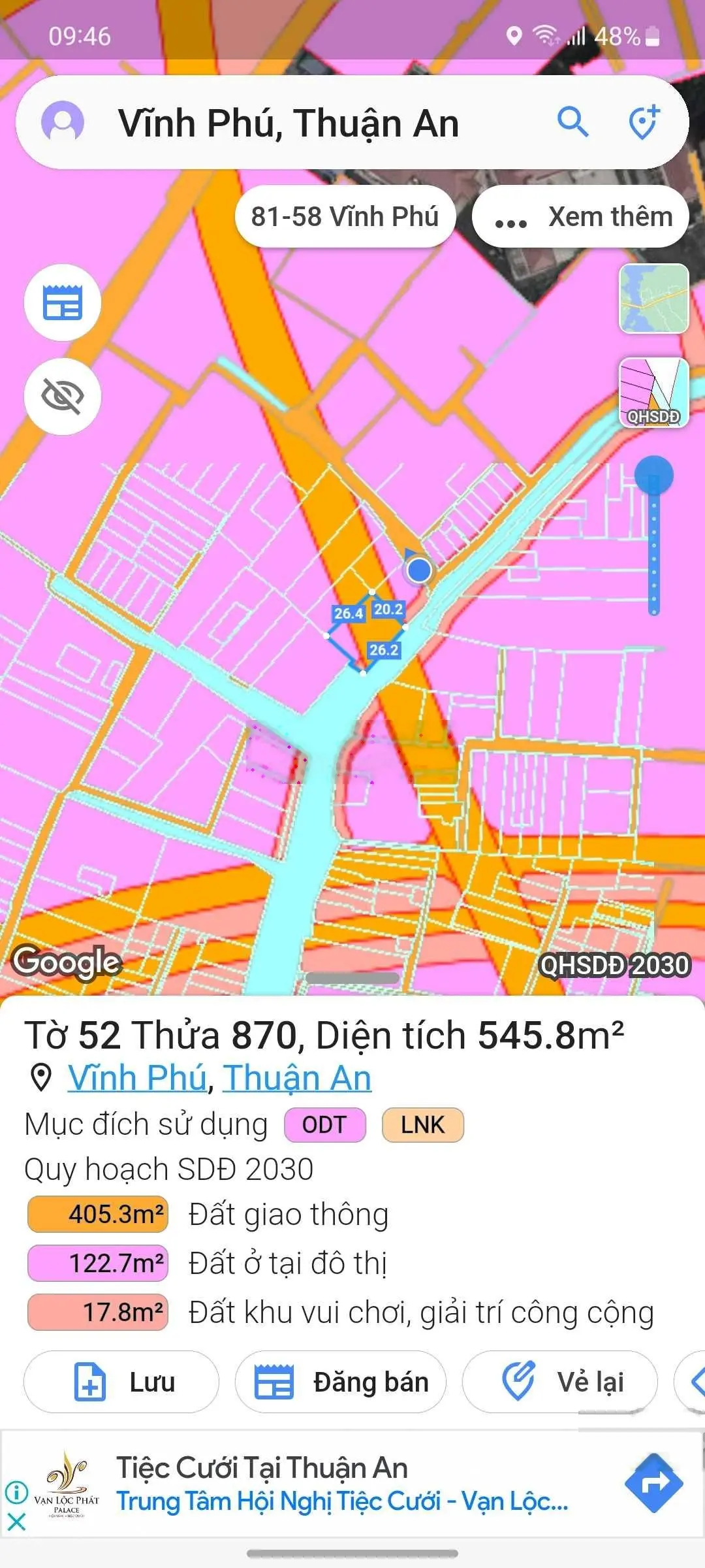 Đất biệt thự 935m2 chỉ 15tr/m2 mặt tiền đường lớn, sát sông sài gòn