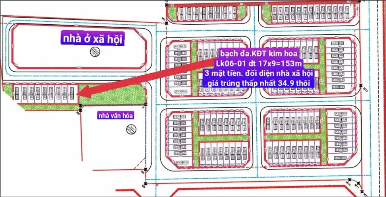 Đất đấu giá Hà Nội mà chỉ có 38tr/m2 lại còn là ô góc 3 mặt thoáng DT 153m2, Kim Hoa Mê Linh Hà Nội