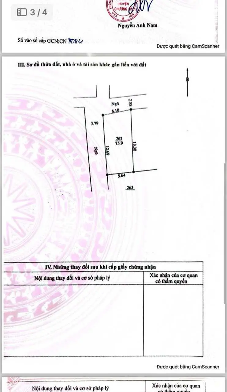 Nhỉnh 2 tỷ, 75,9m2, lô góc, ô tô vào tận đất, xã Đại Yên, Chương Mỹ, mời anh, chị đầu tư