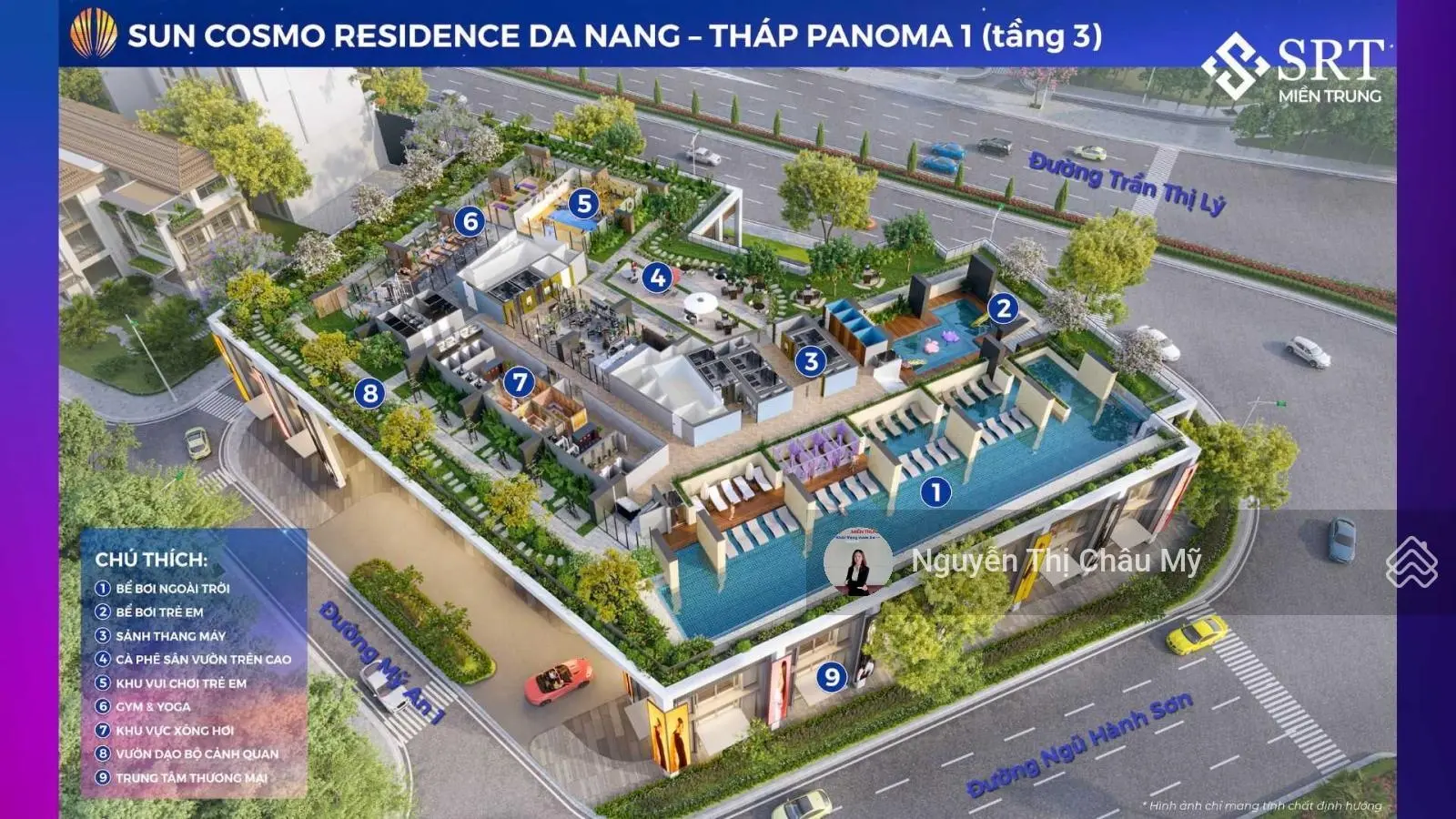 Mã căn 2PN + Diện tích 89m2 tầng 3A dự án Sun Cosmo - Vị trí gần Cầu Trần Thị Lý - Ms Châu Mỹ