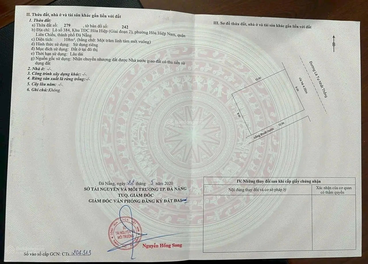 Bán lô ngang 9m mặt tiền đường Lê Tự Nhất Thống, sát trường Liên Chiểu. LH: 0911 720 ***