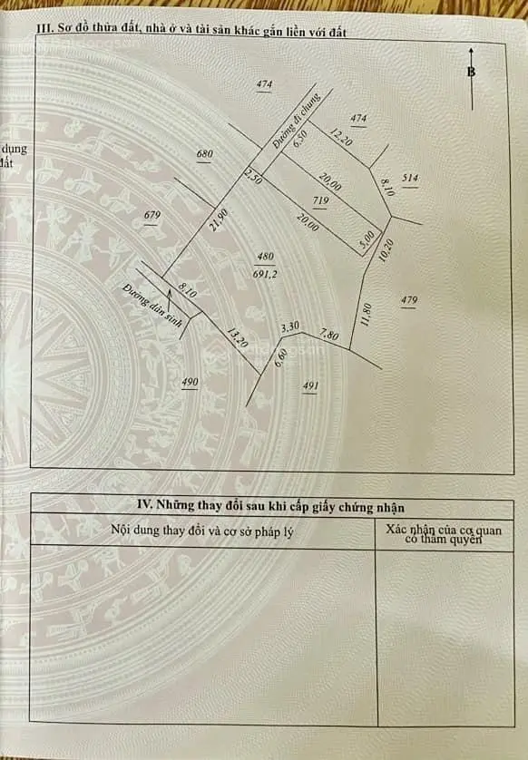 Bán mảnh đất 691,2m2 ( Có 260m2 Thổ Cư ) - Phường Thịnh Đán - Ngay Sau bệnh viện tâm thần