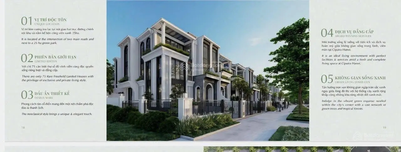 Suất ngoại giao giá gốc: 260tr/m2 - dự án là Eden Residences Ciputra