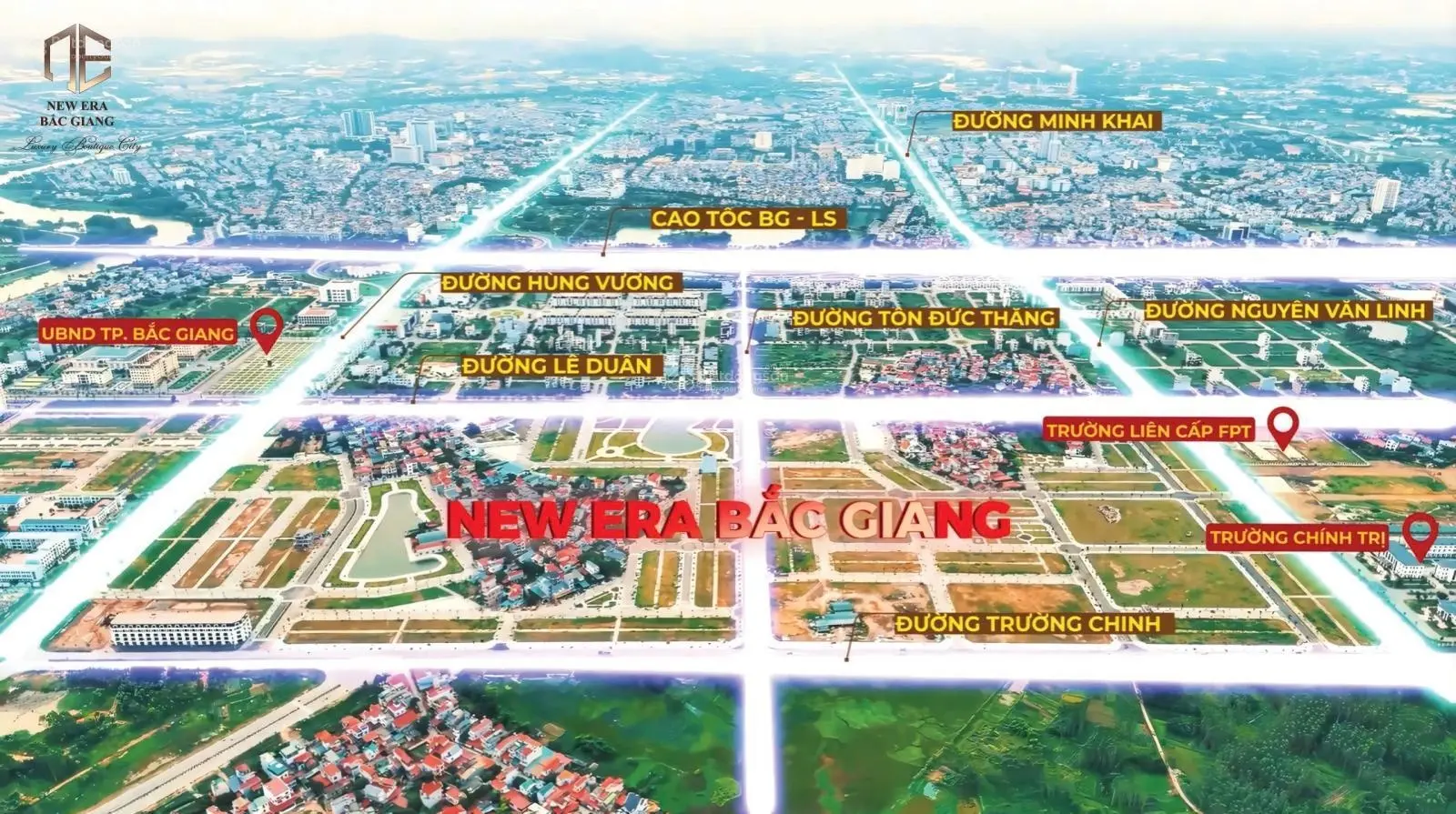 Bán đất nền dự án New Era Bắc Giang, giá F0 trực tiếp CĐT. Ưu đãi cực tốt khi mua trong tháng này