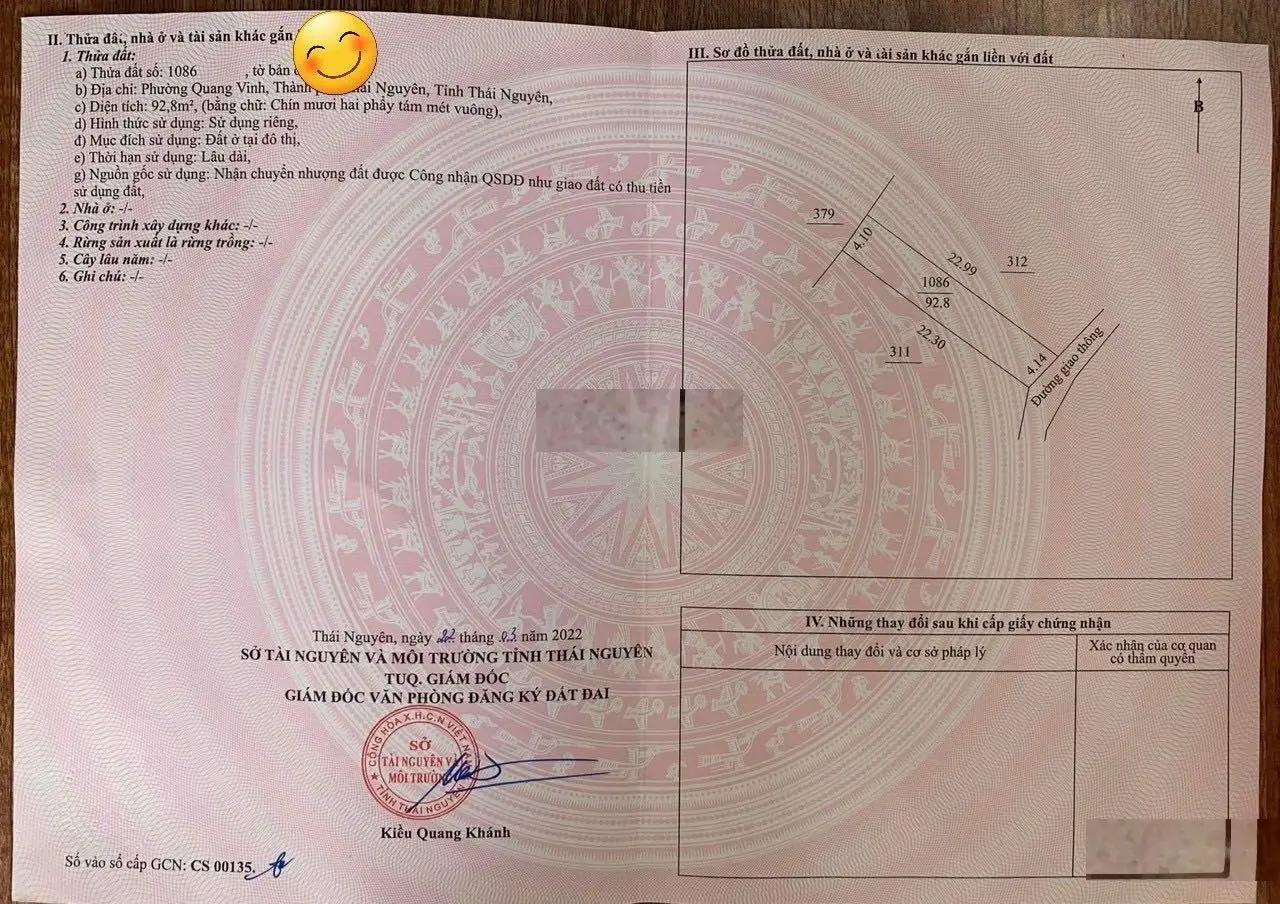 Bán đất chính chủ tại Quang Vinh