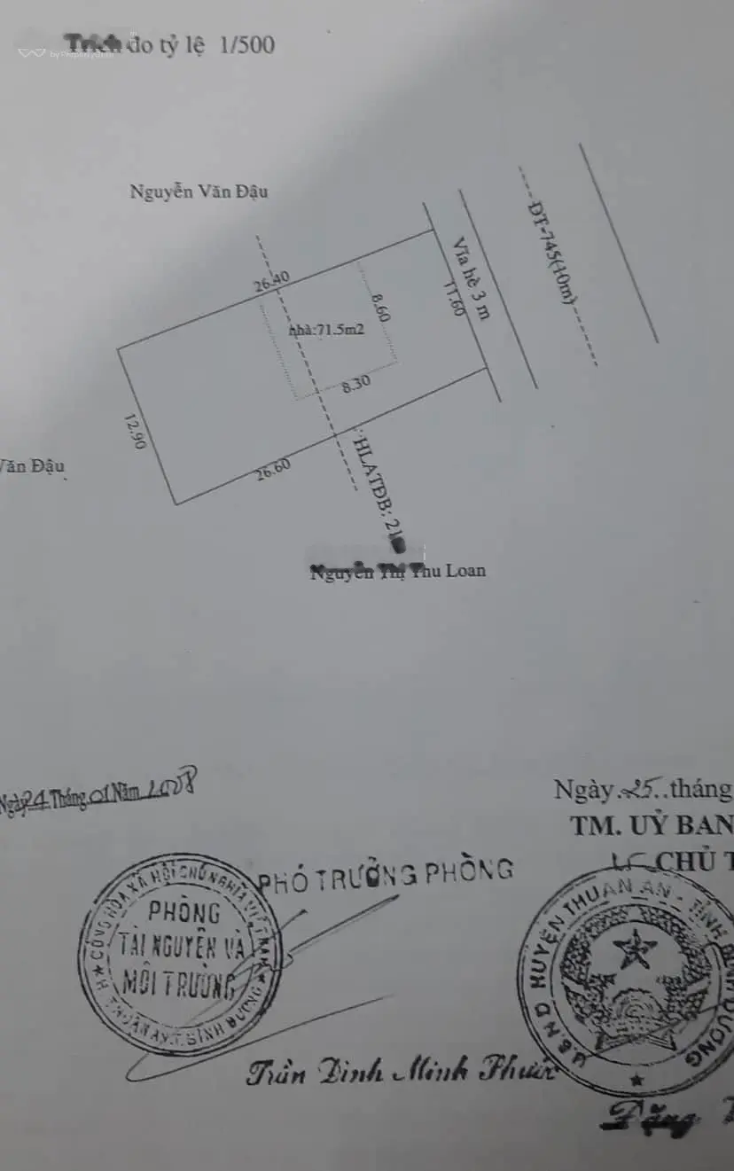 Bán đất mặt tiền cách mạng tháng tám,Bình nhâm,Thuận An,Bình Dương