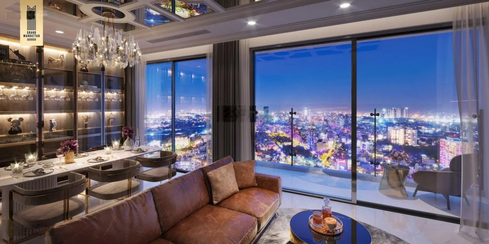 Ngộp Bán gấp căn hộ The Grand Manhattan Q1, căn 2PN 68m2 giá 8.5tỷ view sông SG