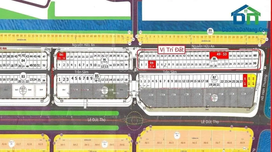 Bán lô đất mặt tiền Trần Sâm DT 180m2 ngang 10m