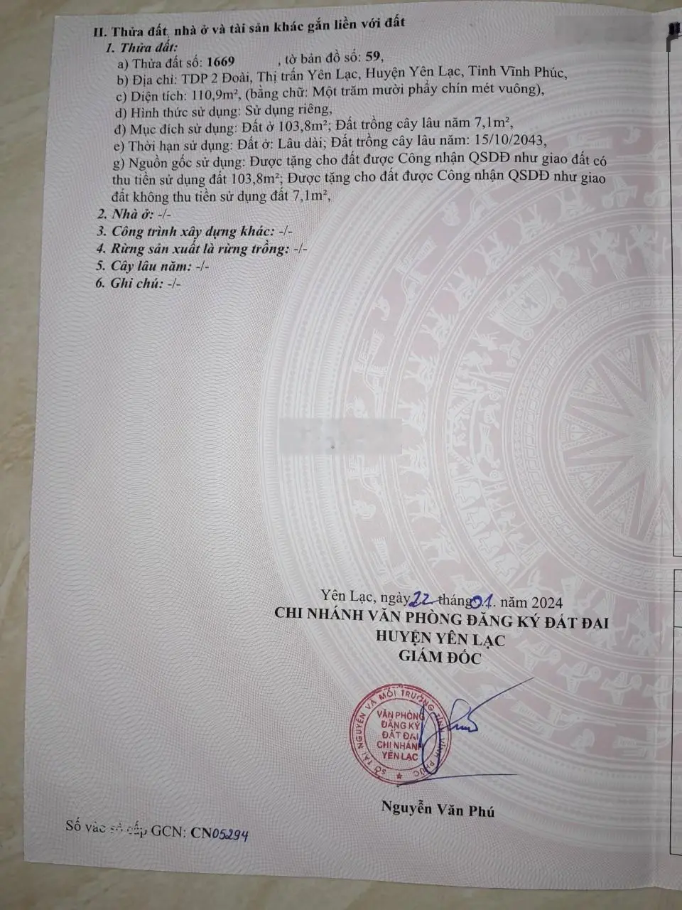 Đất trung tâm kinh doanh đắc địa nhất trục UBND thị trấn Minh Tân