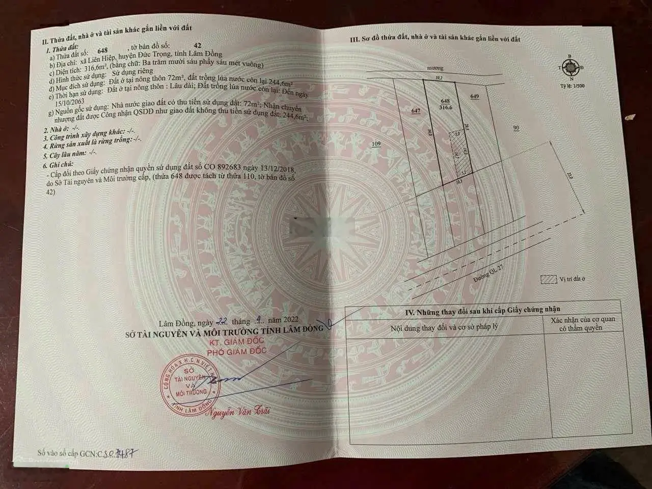 Đất giá tốt mặt tiền quốc lộ 27