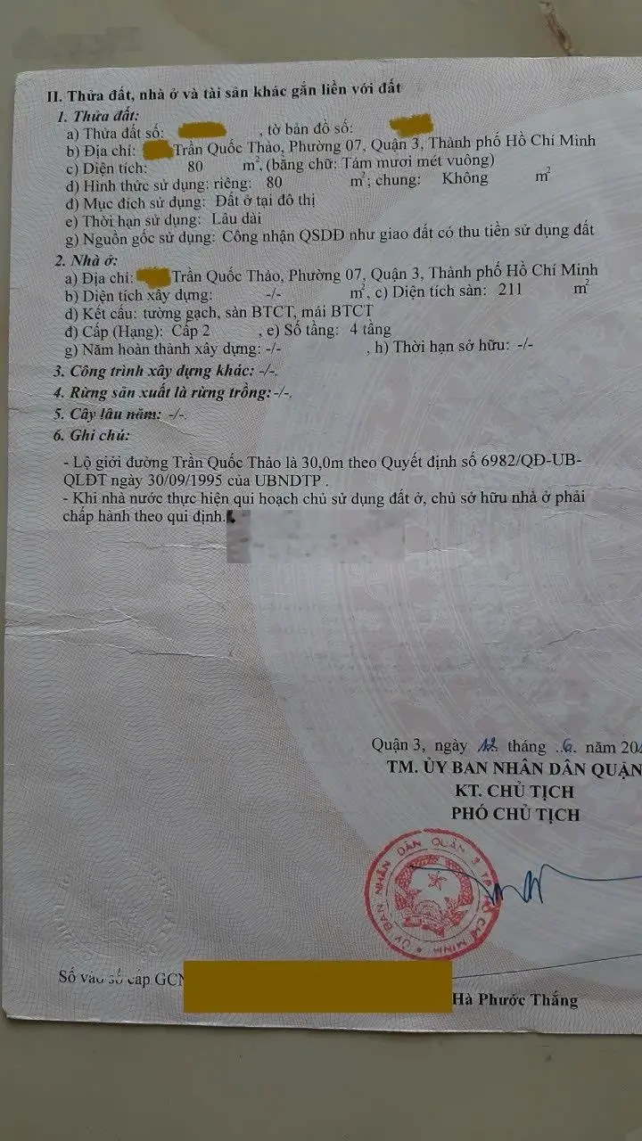 [4,3 x 20 - 5 tấm] Mặt Tiền Trần Quốc Thảo