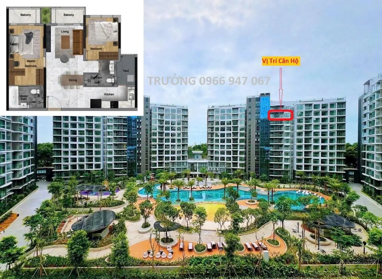 Căn hộ Diamond Centery 2PN view đẹp nhất, cam kết giá rẻ nhất và mức sinh lợi nhuận cao nhất dự án