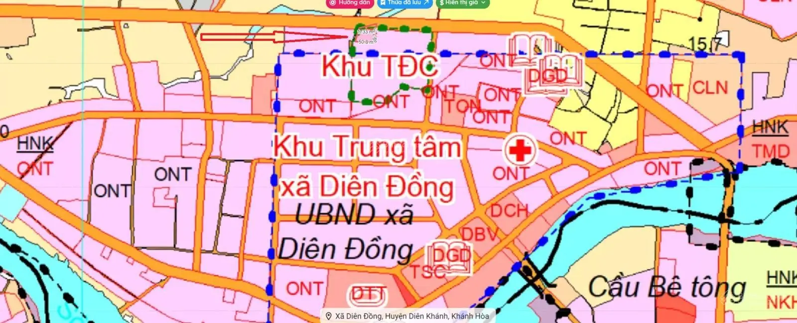 Bán đất vườn 1,722.9m2 tại thôn Đồng Trăn 1, xã Diên Đồng