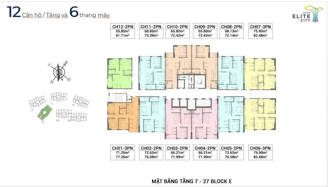 Bán quỹ ngoại giao 5 căn Tecco Đán, ưu tiên tầng đẹp, căn đẹp, giá cả Yêu Thương