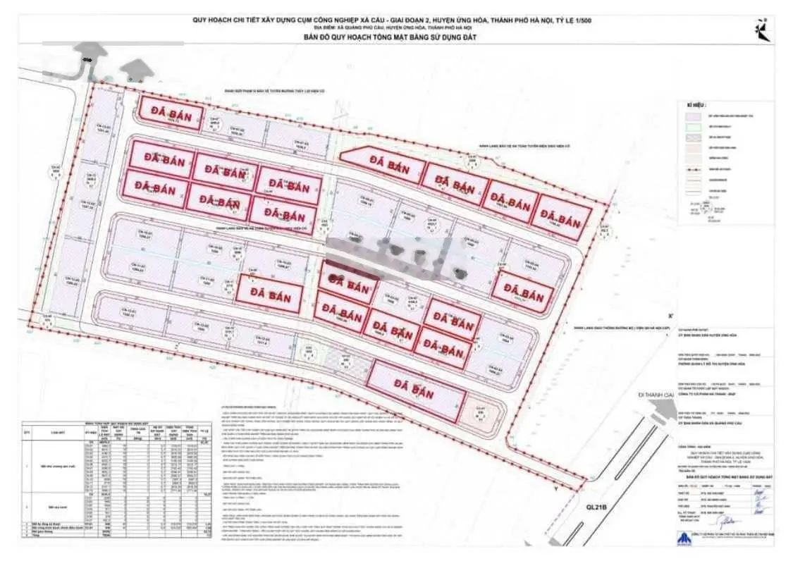 Suất ngoại giao cụm công nghiệp Xà Cầu - huyện Ứng Hòa thành phố Hà Nội, diện tích 1000m2