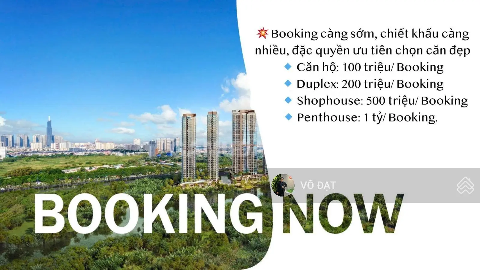 Tối ưu về Giá cả và Thanh khoản - Khi đặt chổ sớm tháp mới A1 & A2 Dự án Eaton Park.