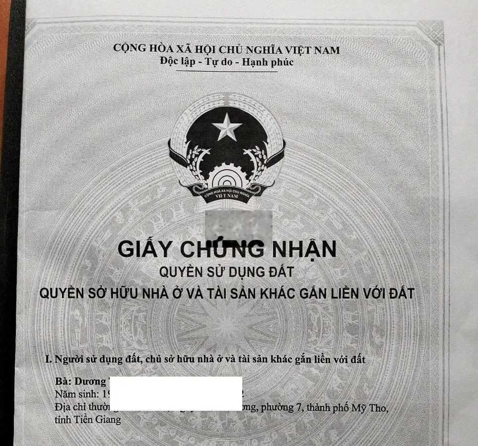 Nhà mặt tiền Phường 7 trung tâm Mỹ Tho (gần trường Nguyễn Trãi, VINCOM