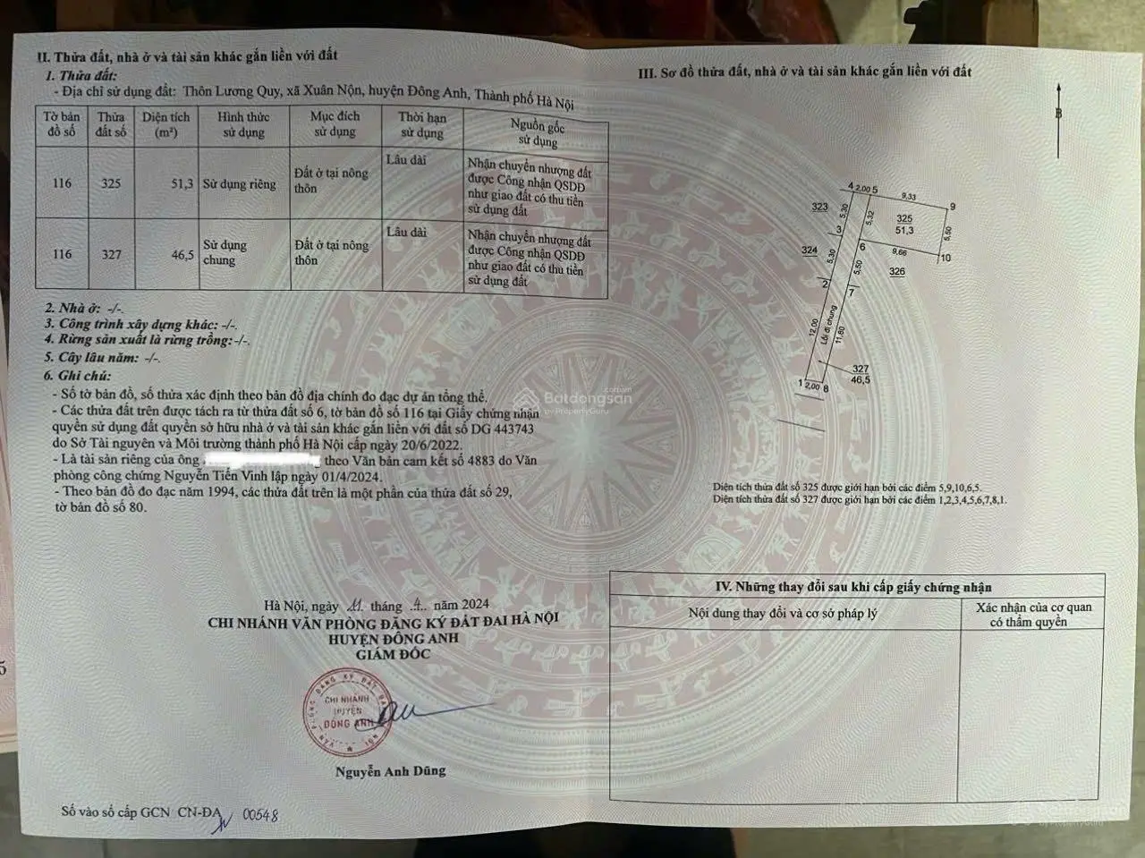 Cực nóng. Chỉ nhỉnh 2 tỷ sở hữu ngay 51.3m Lương Quy, giá mềm, gần sát dự án khu công nghiệp 300ha