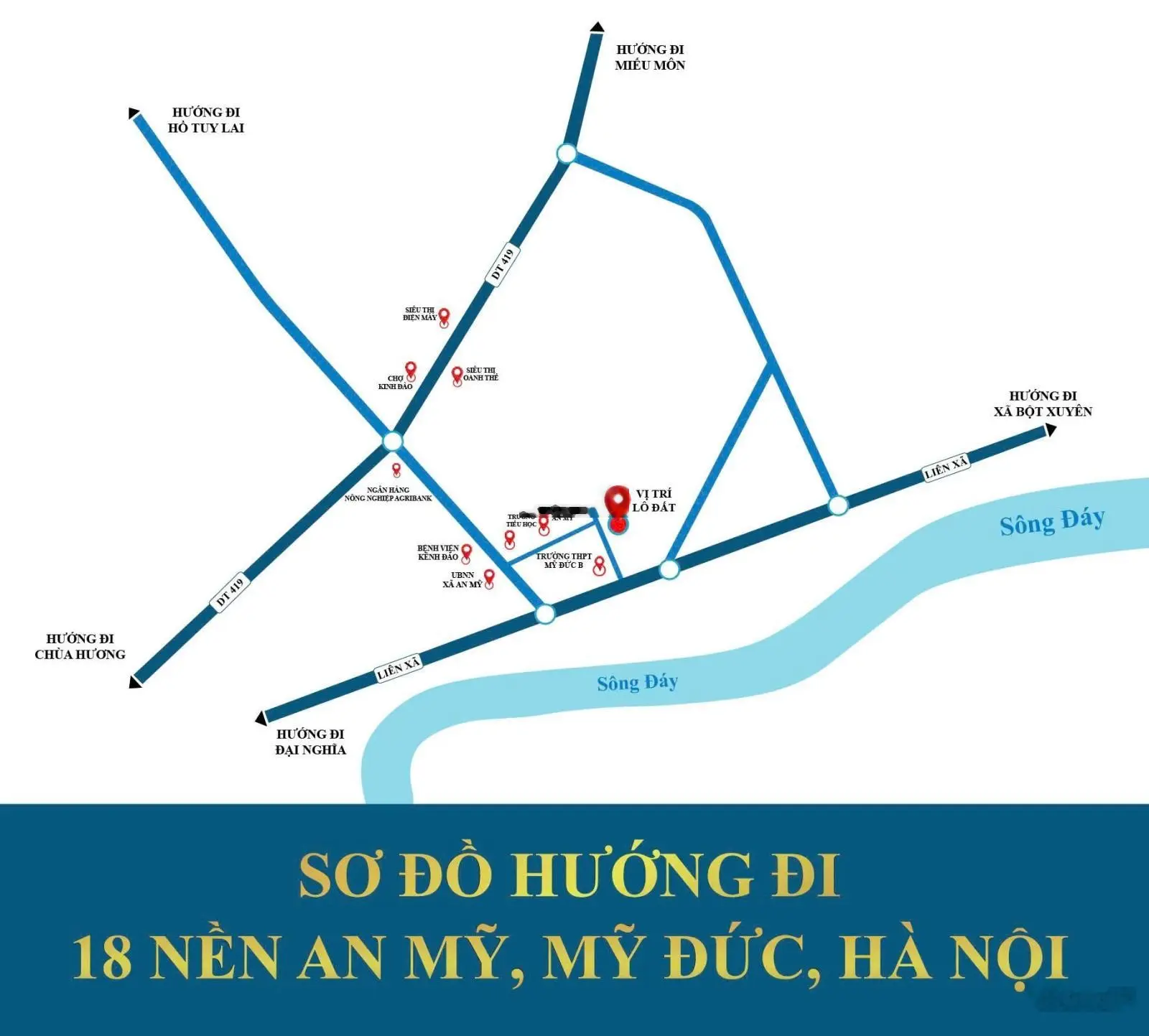 Bán đất mỹ đức ngay cạnh trường THPT mỹ đức B