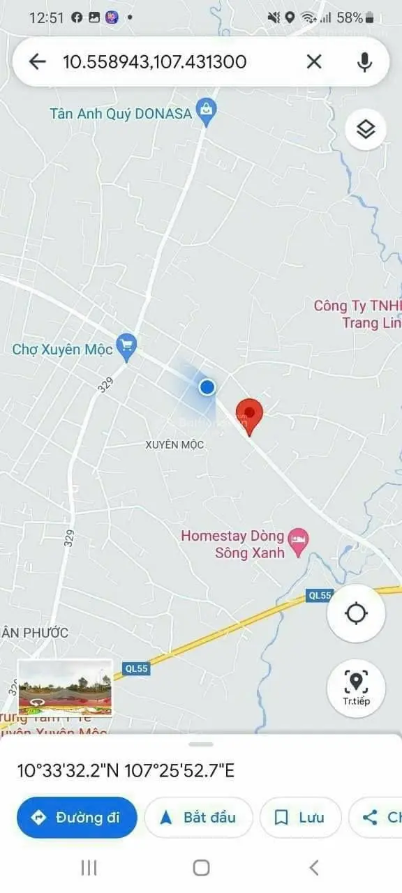 Bán mặt tiền Quốc Lô cũ gần chợ Xuyên Mộc