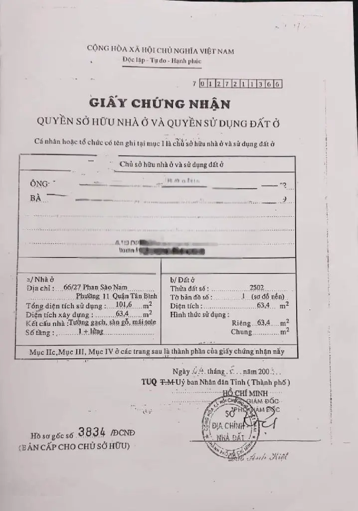 Nhà khu víp bàu cát - phan sào nam 64m2(4.2 x 15.1) 2tầng - hẻm 8m xe tải - giá chỉ 6 tỷ
