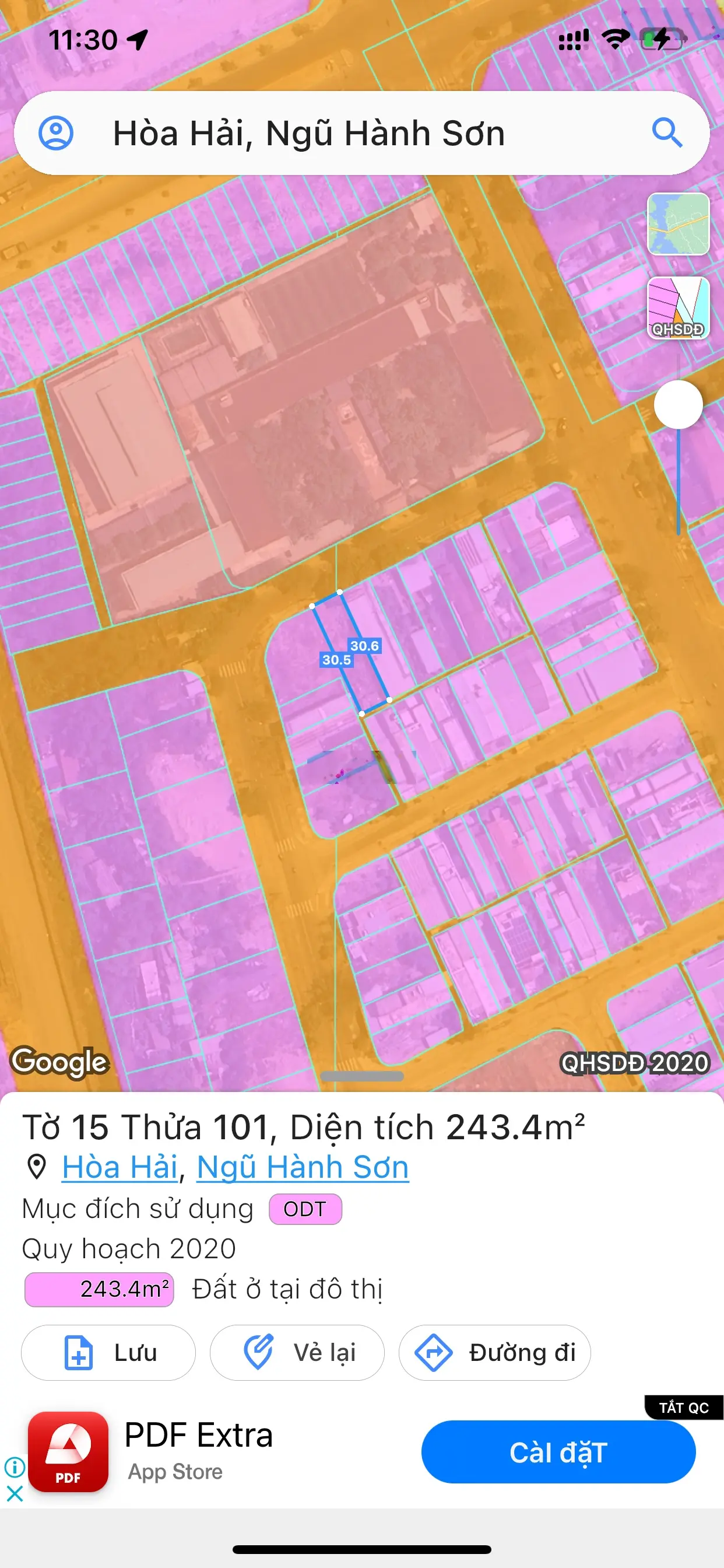 240m2 đất ngay sát trung tâm hành chính Q. Ngũ Hành Sơn