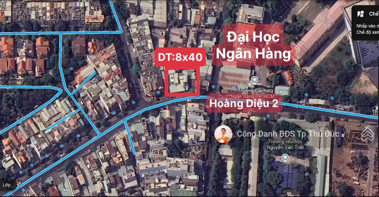 Khang hiếm chỉ 133tr/m2 nhà mặt tiền Hoàng Diệu 2 - DT: 8x40m - Cực kỳ sầm uất kinh doanh